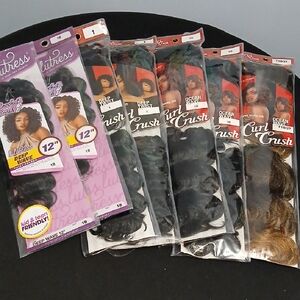 NEW!! Deep Wave Hair Extensions Bundle - 7 Pack Assorted Colors (#1, 1B, T1B/27)